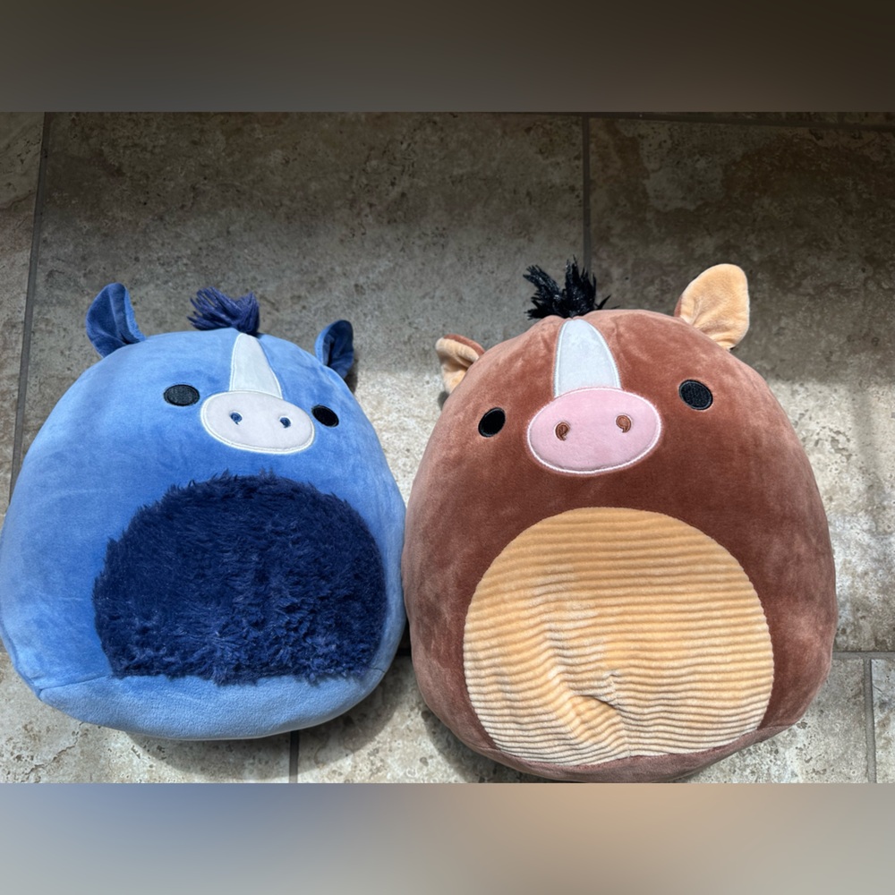 Blue and Brown Plush Horse Squishmellos